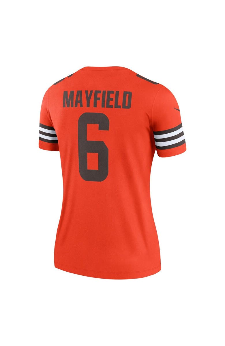 Nike Women's Nike Baker Mayfield Orange Cleveland Browns Inverted Legend Jersey, Alternate, color, 