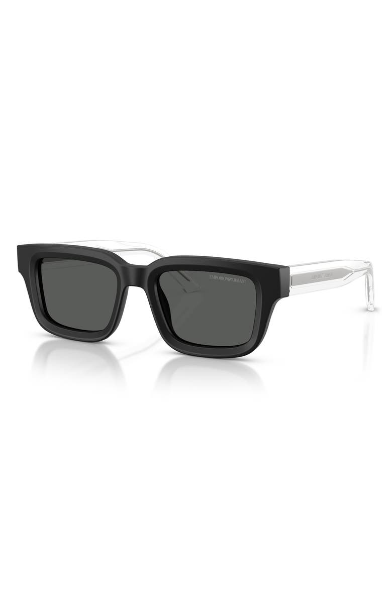 Emporio Armani 53mm Square Sunglasses, Alternate, color, 