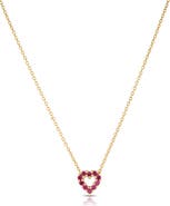 Roberto Coin 18K Gold Diamond & Ruby Pendant Necklace