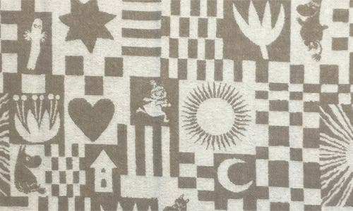 Klippan Moomin Play Brushed Wool Blanket In Gray