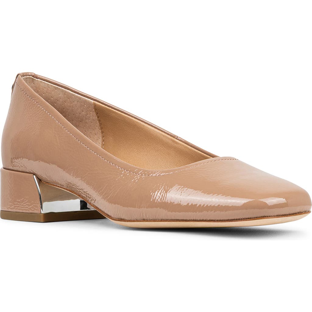 Donald Pliner Block Heel Pump In Brown