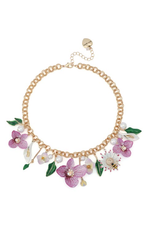 Flower Bouquet Frontal Necklace