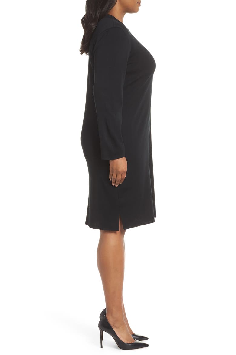 Sweater Dress, Alternate, color, BLACK