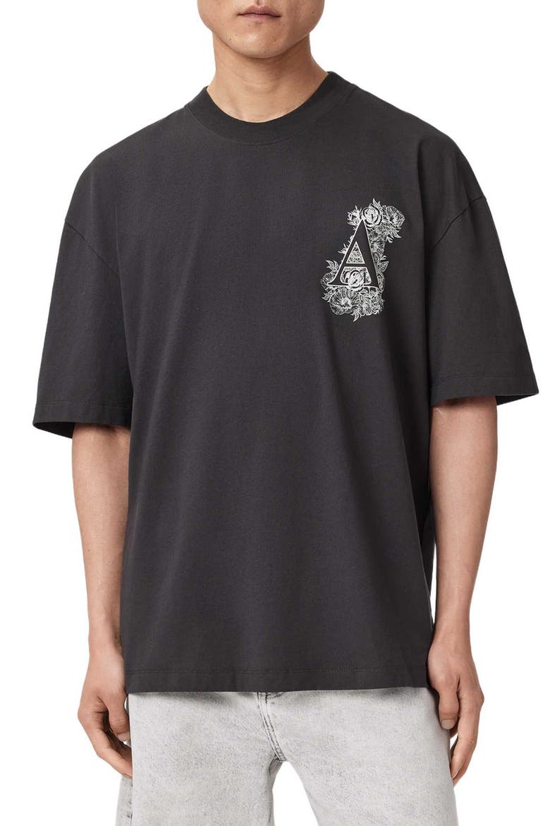 Anthos Graphic T-Shirt, Main, color, WASHED BLACK