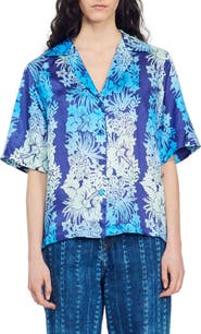 SANDRO Papeete Print Camp Shirt