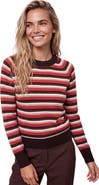 Brodie Pure Cashmere 100% Cashmere Striped Crew Sweater