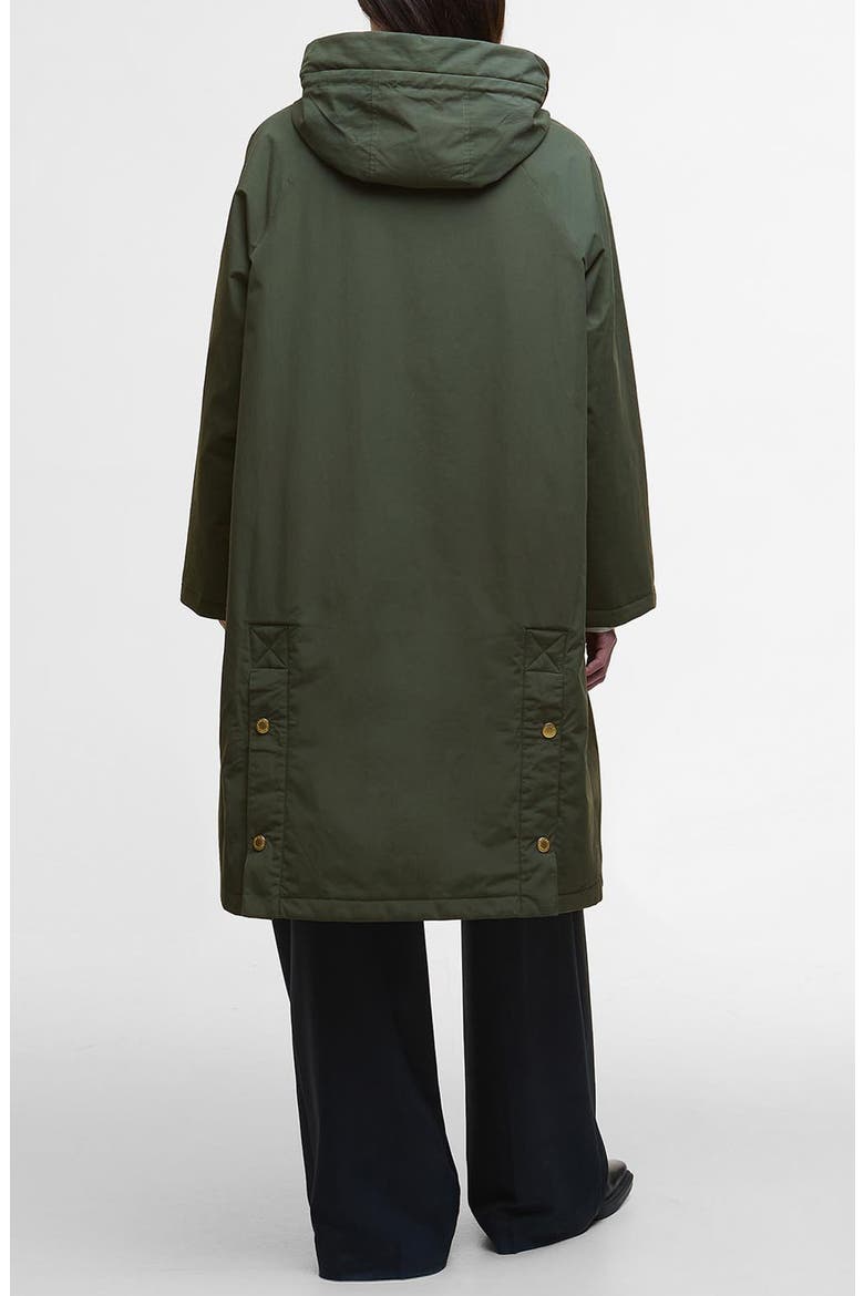 Catalina Hooded Water Resistant Coat, Alternate, color, OLIVE