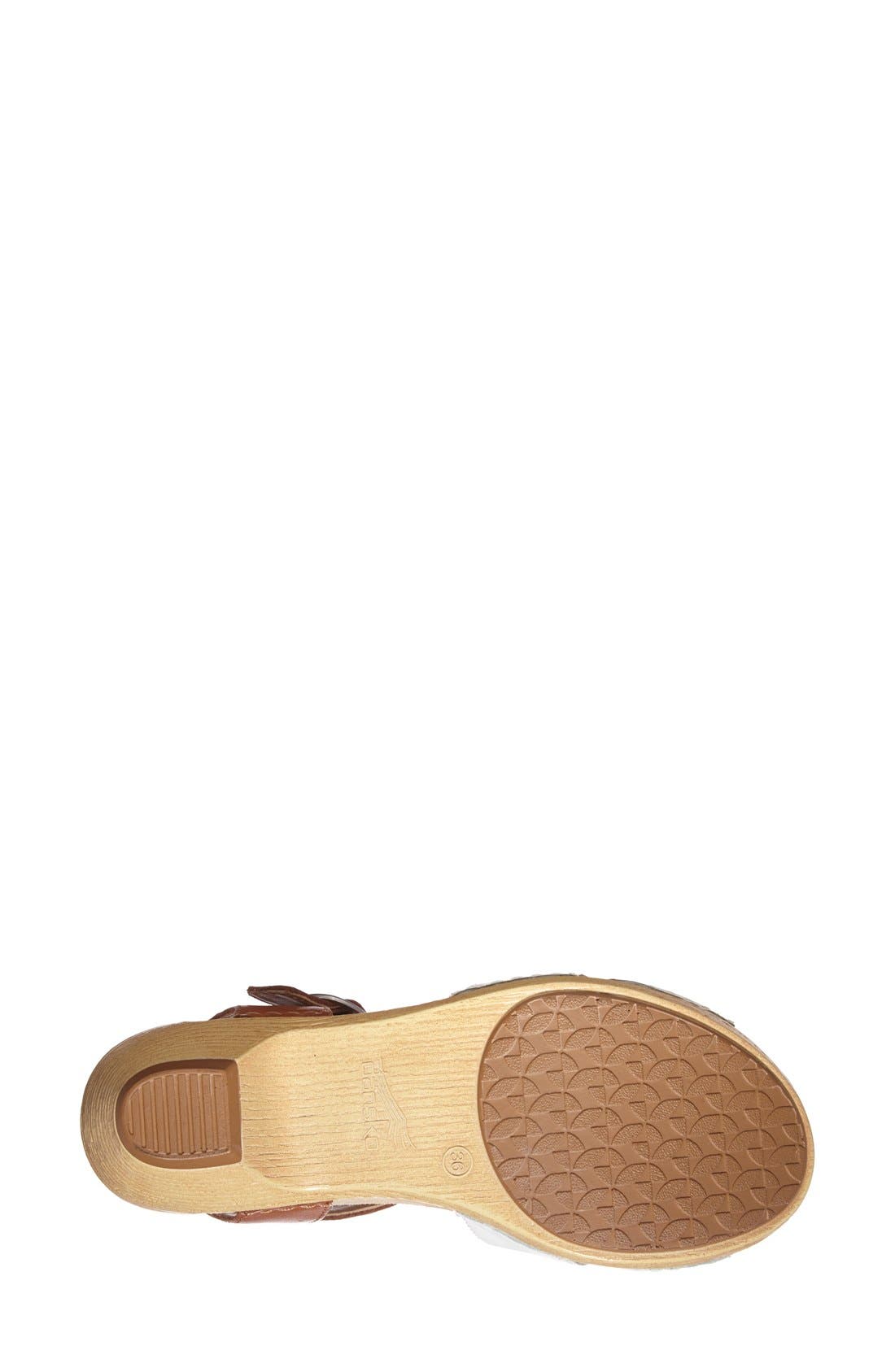 'Larissa' Sandal, Alternate, color, WHITE/ CARAMEL