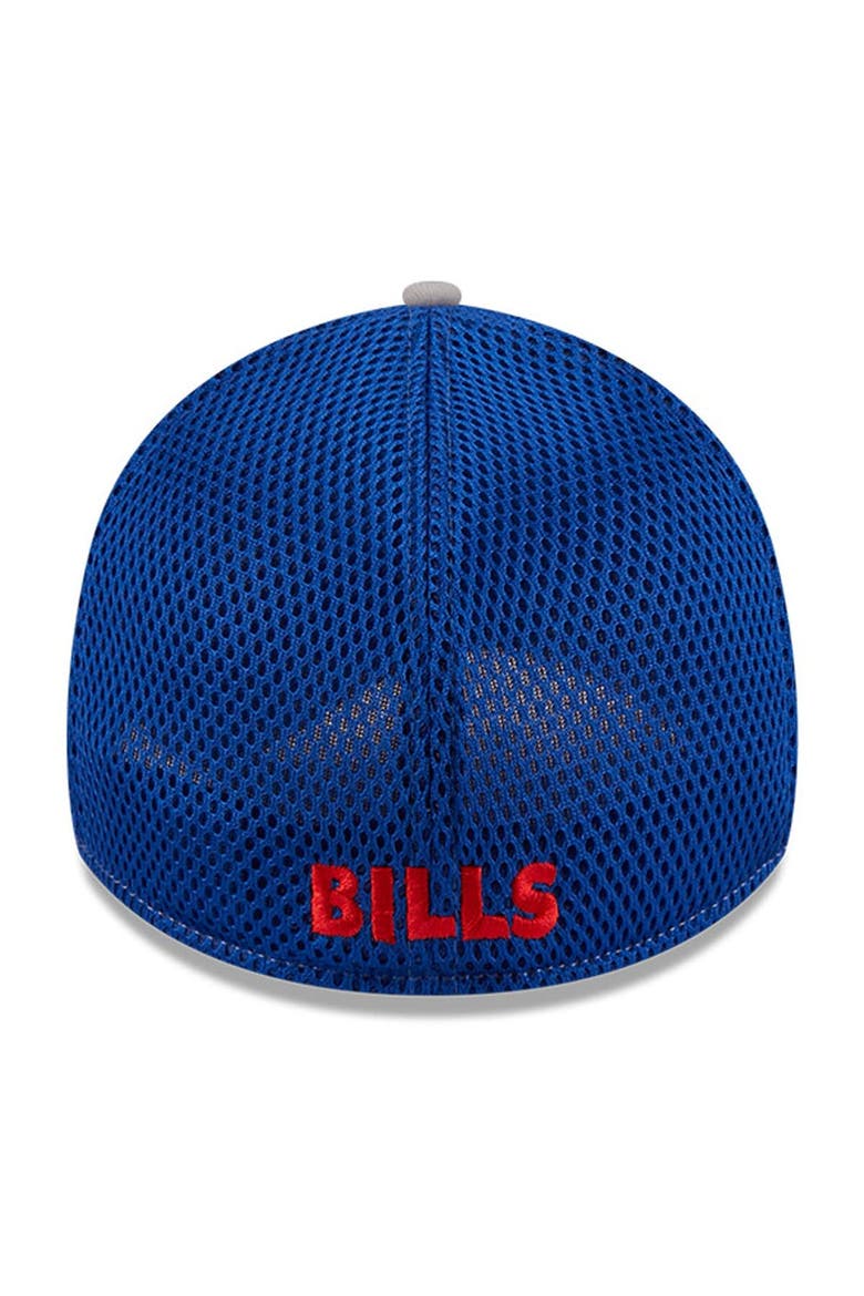 Men's New Era Gray Buffalo Bills Throwback Pipe 39THIRTY Flex Hat, Alternate, color, Gray
