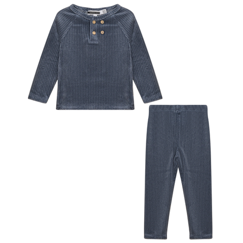 Velour 2 Piece Long Sleeve Top and Pants Set