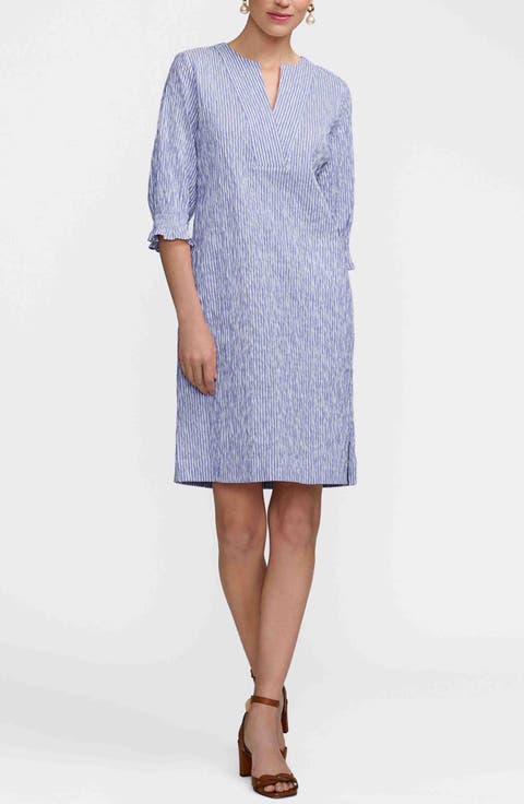 Alicia Crinkle Jacquard Dress