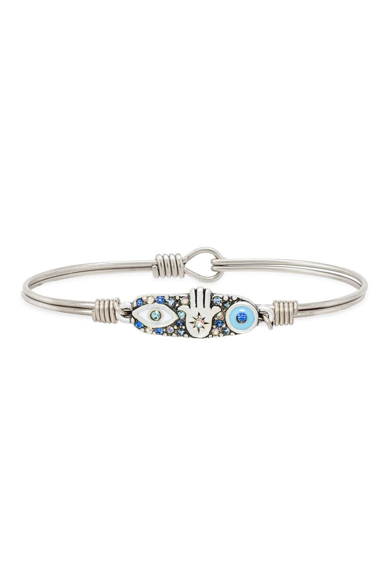 Protection Medley Bangle Bracelet, Main, color, SILVER