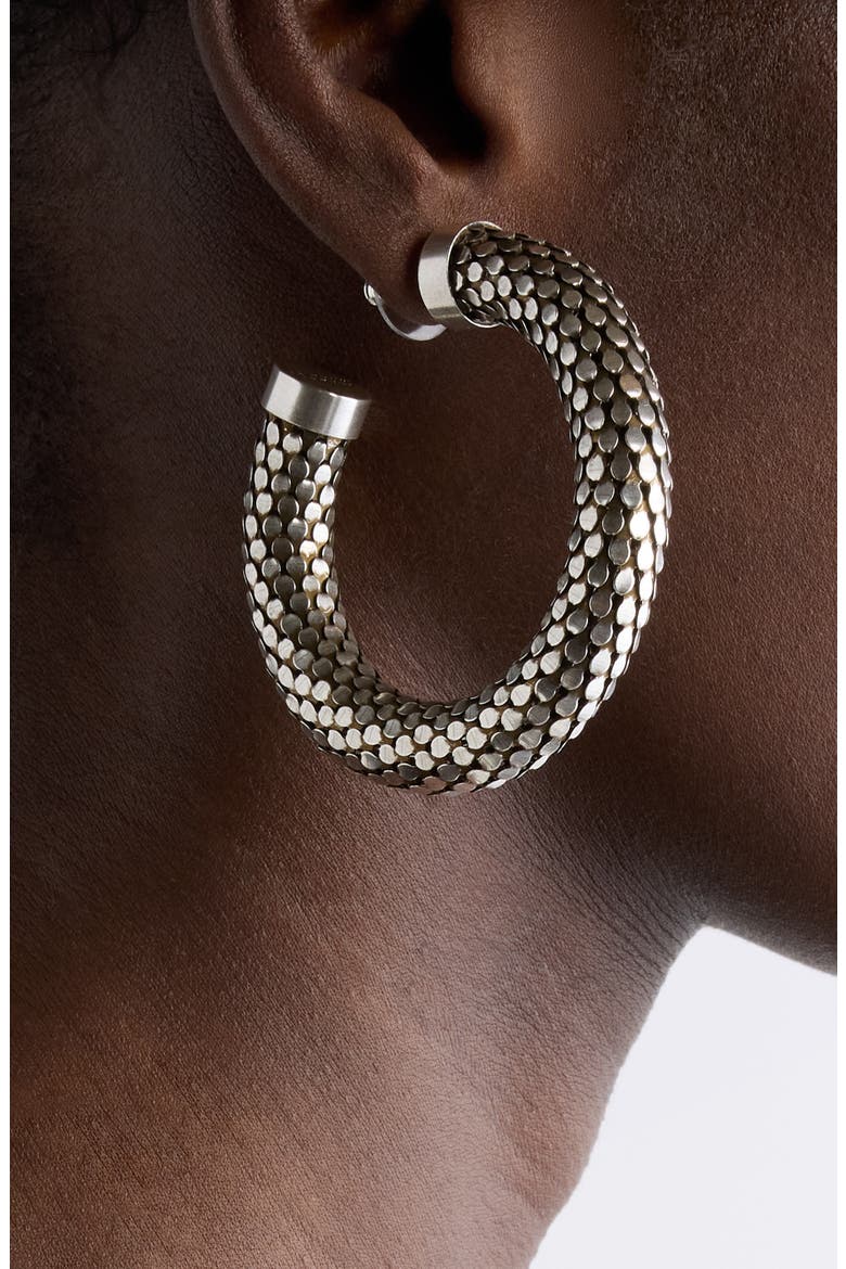 Large Hoop Earrings, Alternate, color, SILVER