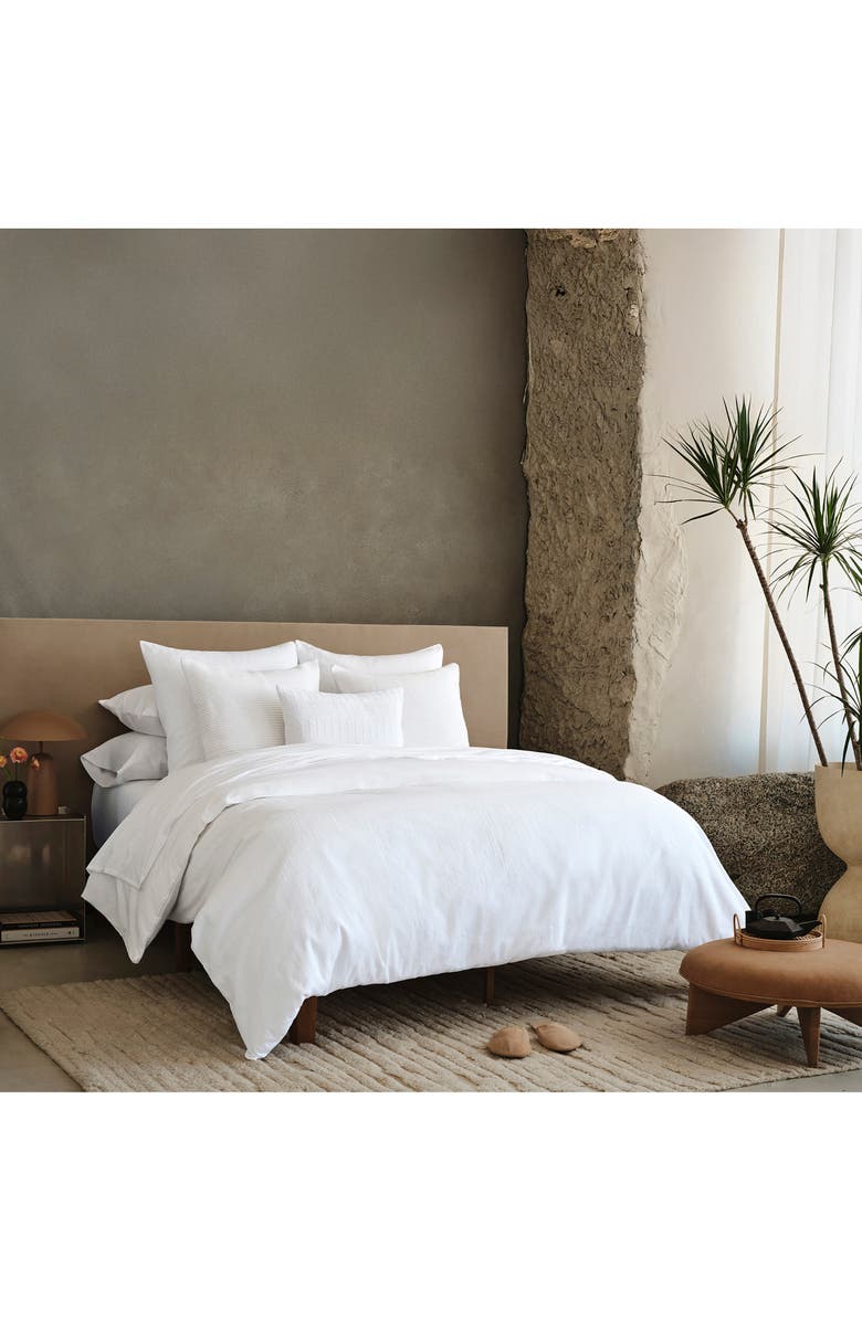Coyuchi Toro Canyon Organic Cotton Duvet Cover, Alternate, color, Alpine White