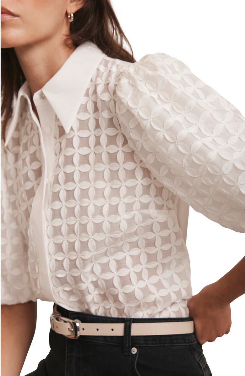 MINT VELVET Applique Petal Shirt, Alternate, color, 