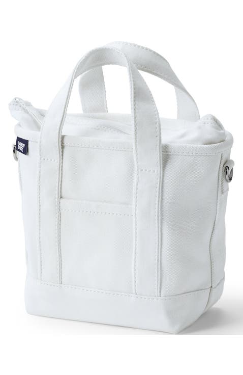 Zip Top Canvas Tote Bag