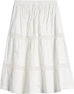 Mistress Rocks Lace Trim Tiered Skirt