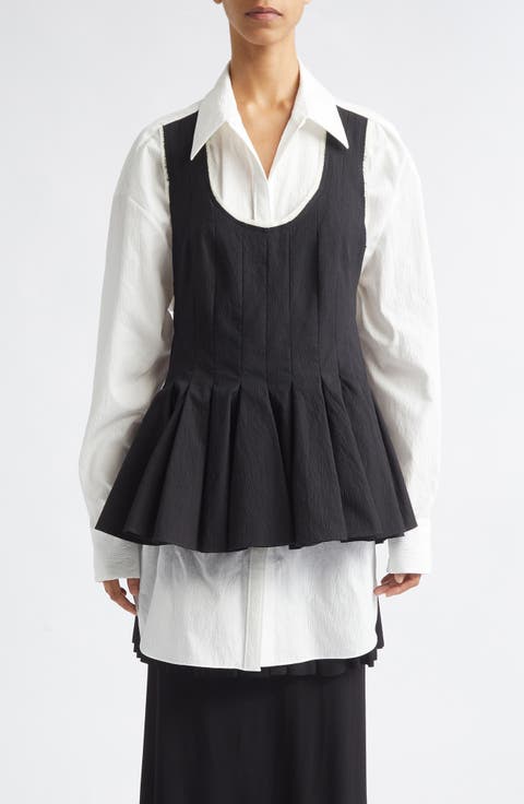Mae Cotton Blend Tie Back Shirt