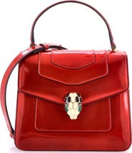 Pre-Owned Bvlgari Serpenti Top Handle Bag Patent Small