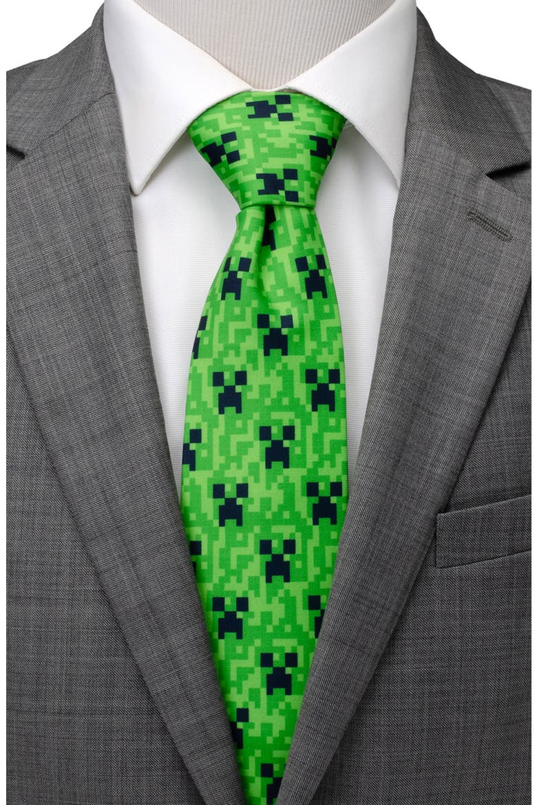 Minecraft Creeper Tie, Alternate, color, GREEN