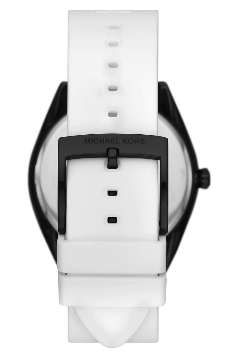 Three Hand Quartz Strap Watch, 42mm, Alternate, color, BLACK