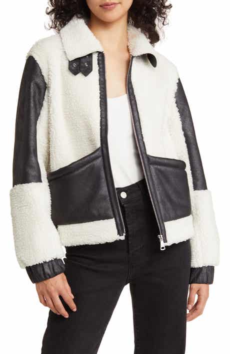 Vigoss Faux Shearling & Faux Leather Jacket