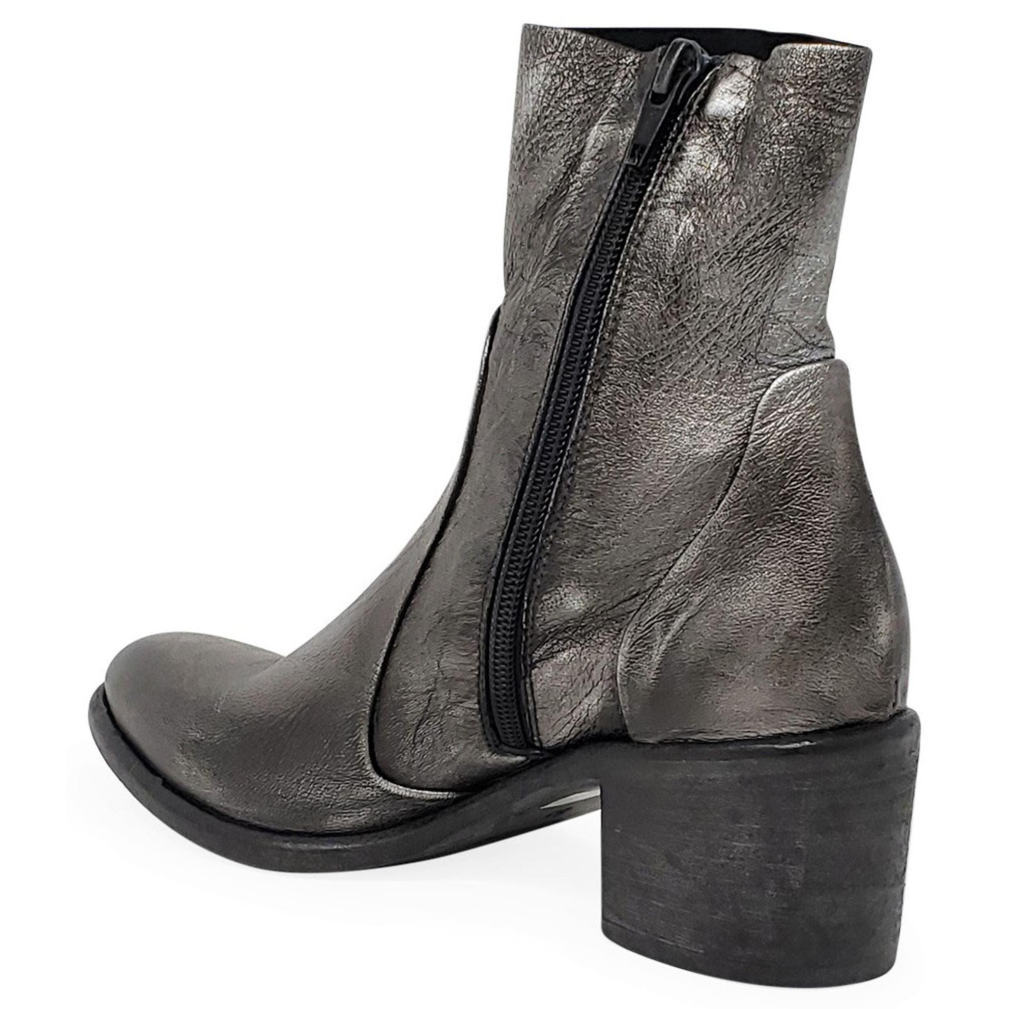 Distressed Ankle Boot, Alternate, color, Silver