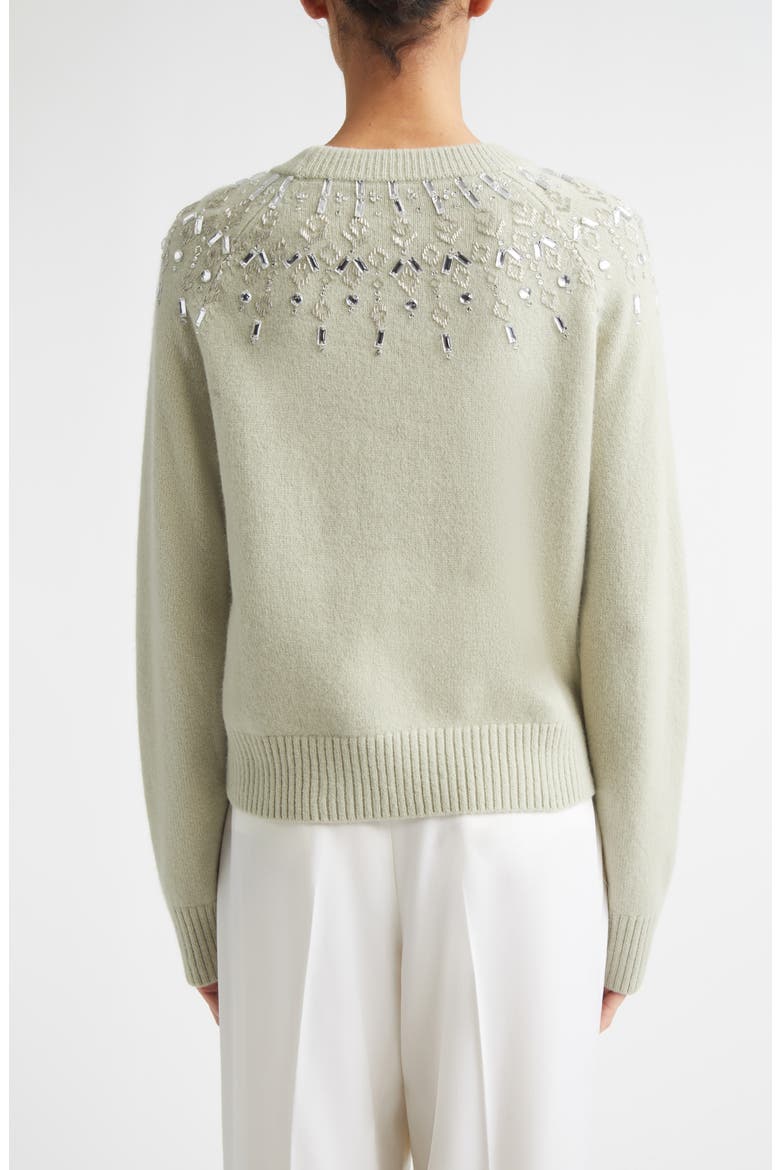 Harold Embellished Virgin Wool Sweater, Alternate, color, DESERT SAGE