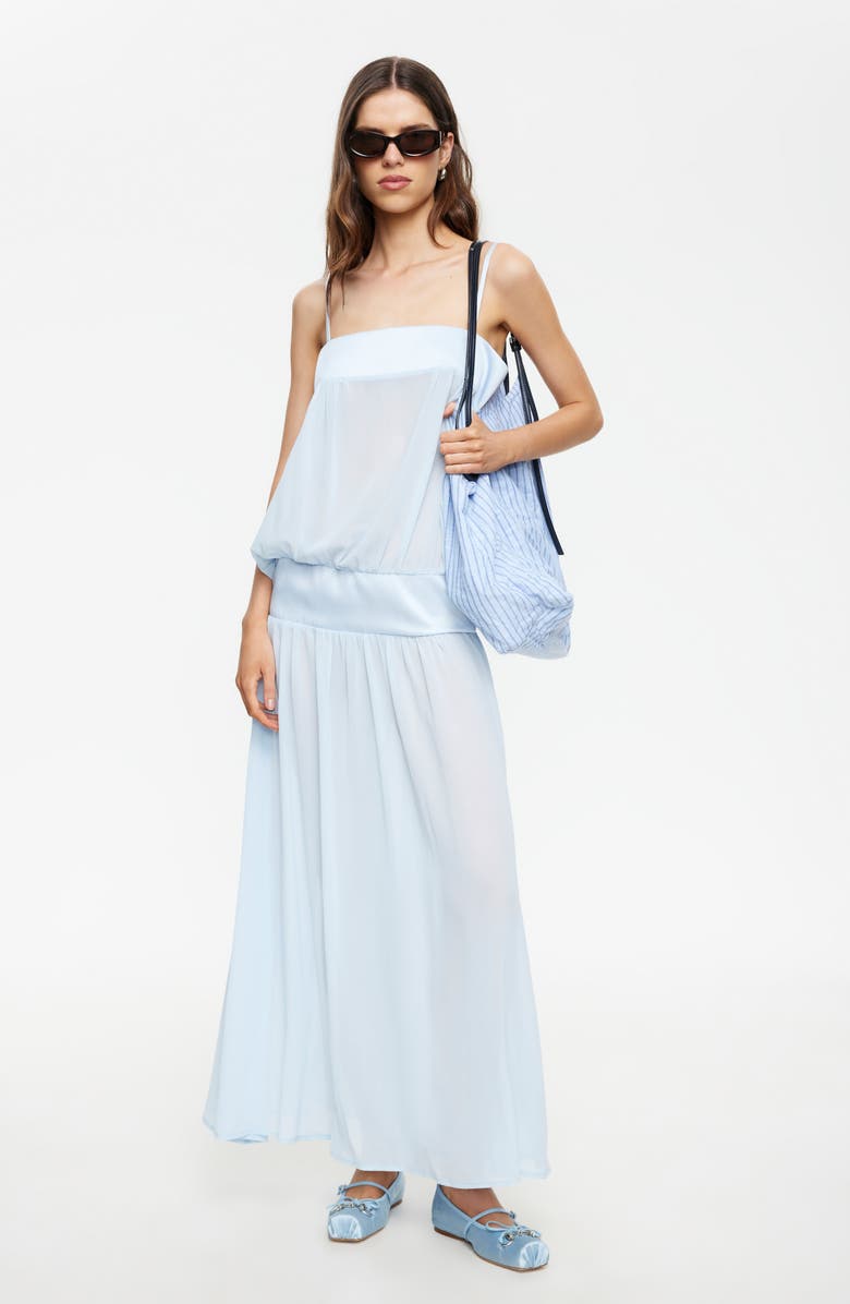 LIONESS Gracia Sleeveless Chiffon Maxi Dress, Alternate, color, Pale Blue