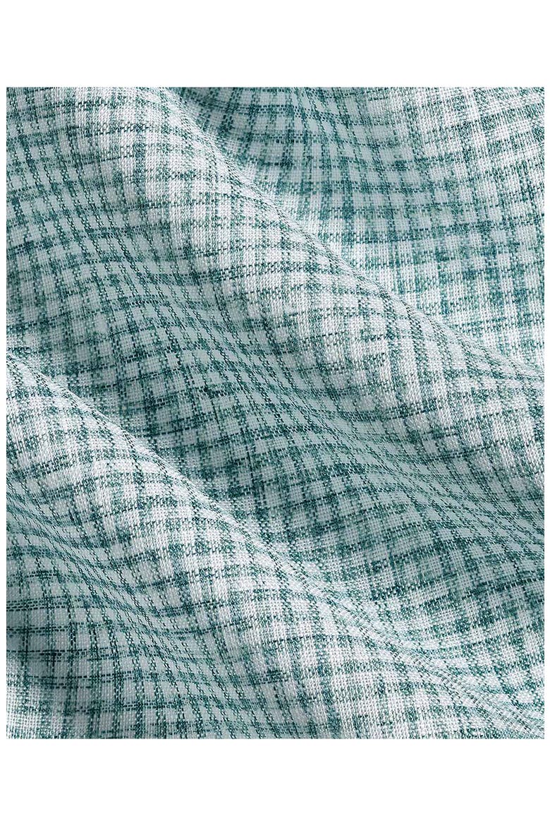 Linen Check Sport Shirt, Alternate, color, WHITE/ GREEN