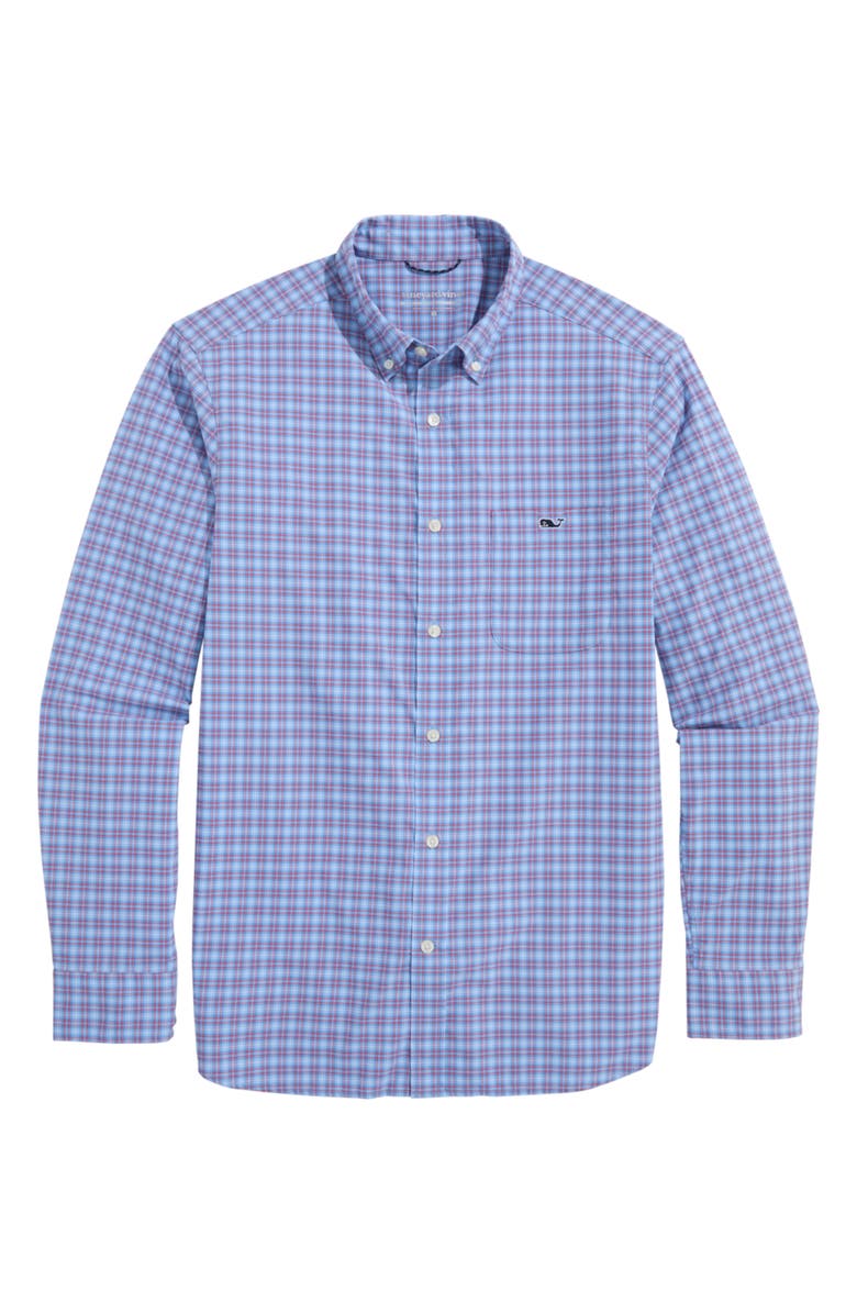 vineyard vines Cobia Check Featherweight Performance Button-Down Shirt, Main, color, 