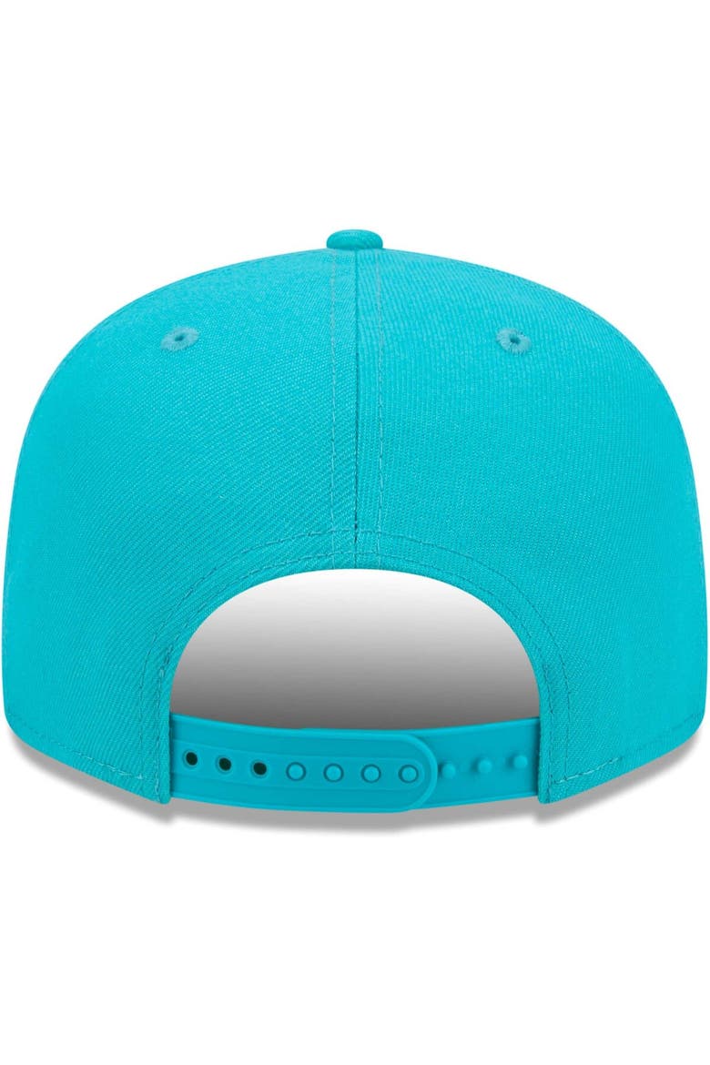 Men's New Era Aqua Miami Dolphins Independent 9FIFTY Snapback Hat, Alternate, color, Aqua