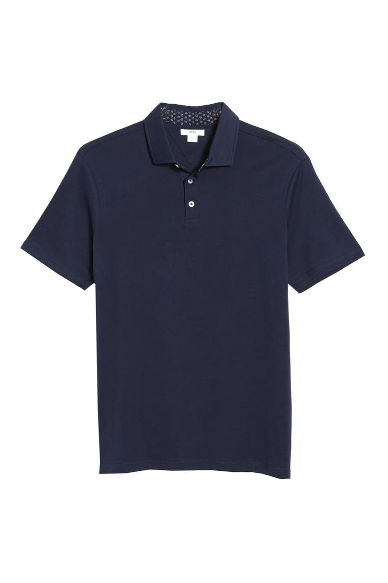 Pepe Solid Cotton Polo, Main, color, OCEAN