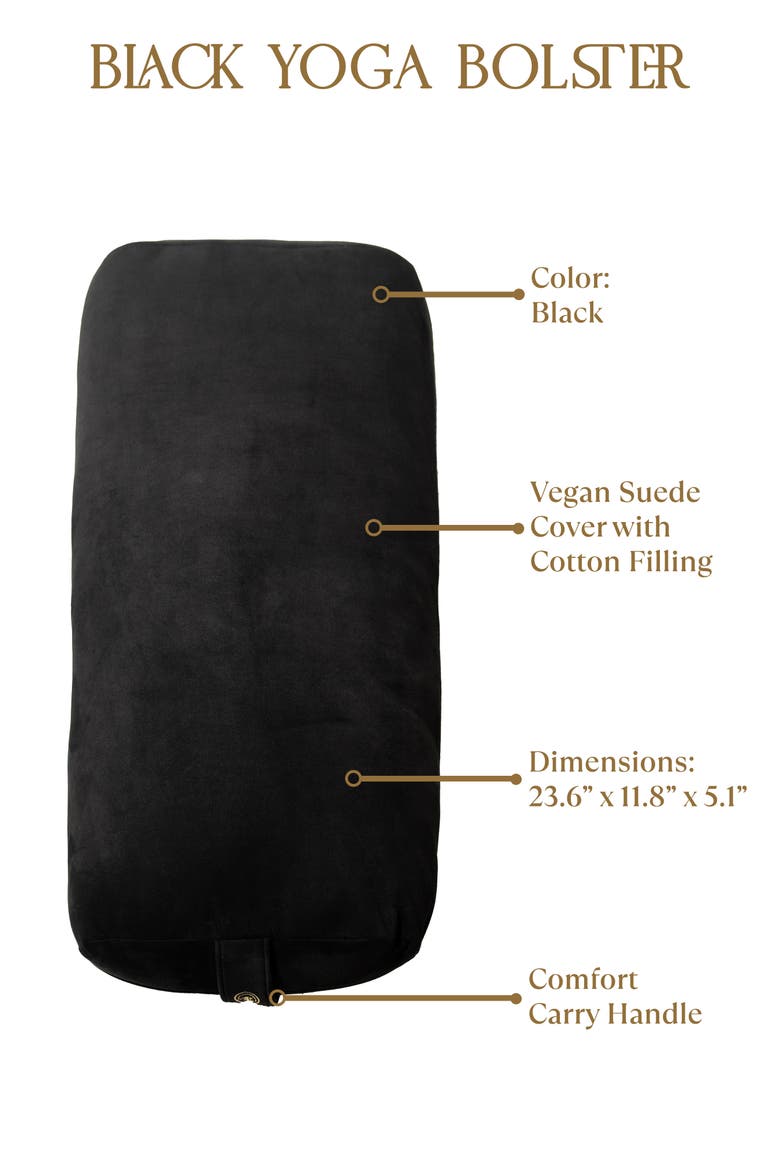 Yoga Bolster - Meduim Density and Support, Alternate, color, Black