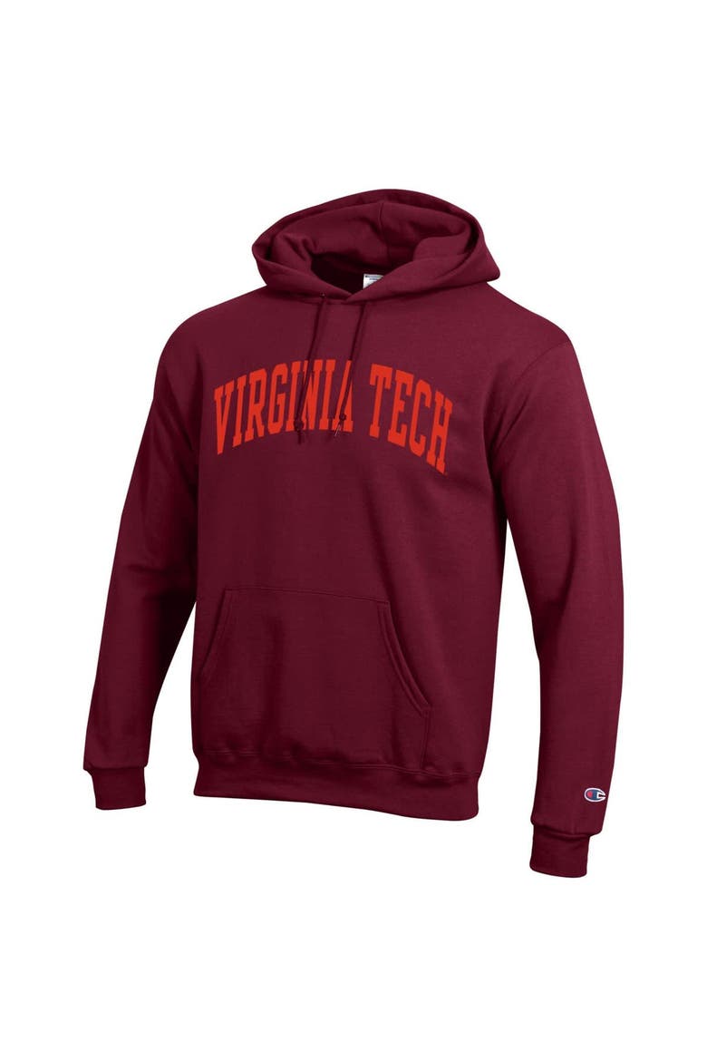Men's Champion  Maroon Virginia Tech Hokies Basic Arch Fleece Pullover Hoodie, Alternate, color, Maroon