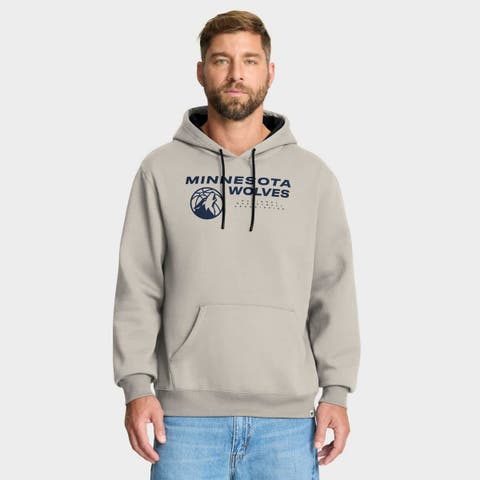 Men's Fanatics Off White Minnesota Timberwolves Crossover Collection Blocked Shot Premium Pullover Hoodie