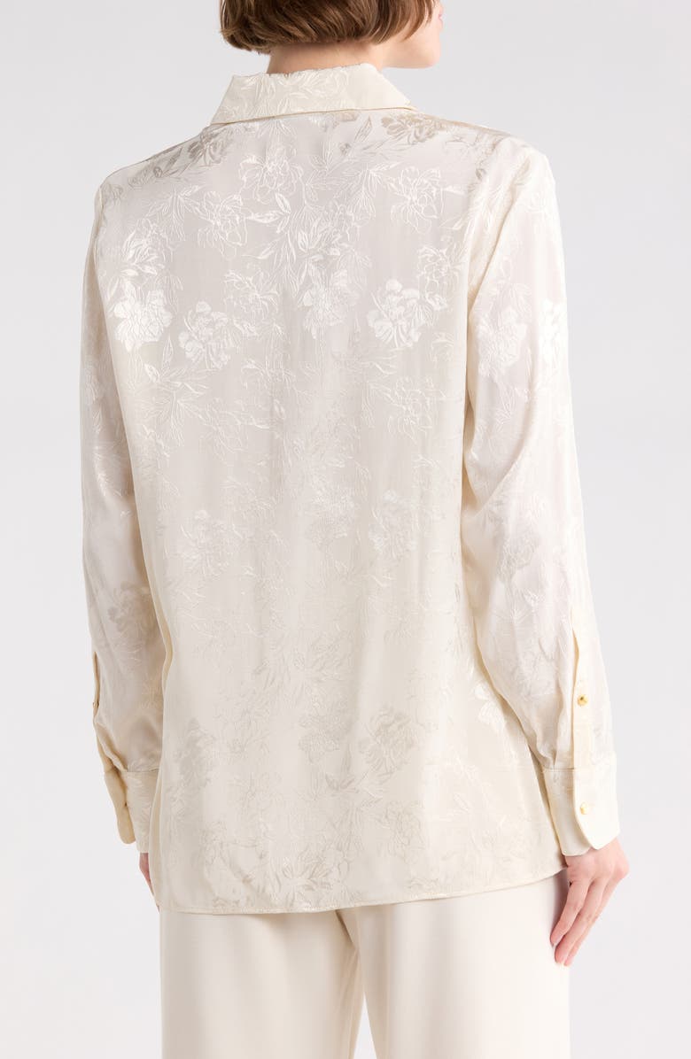 T Tahari Long Sleeve Button-Up Shirt, Alternate, color, Ivory