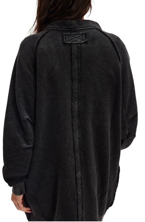Shop Free People Fresh Start Oversize Cardigan In Black