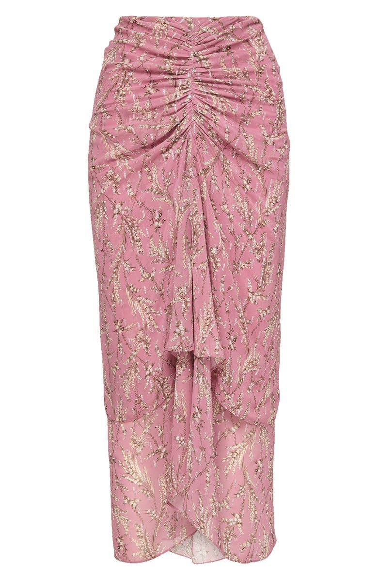 Veronica Beard Sira Metallic Thread Midi Skirt, Alternate, color, Orchid Haze Multi