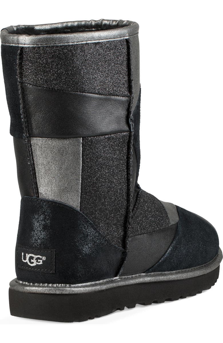 UGG<sup>®</sup> Classic Glitter Patchwork Bootie, Alternate, color,