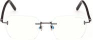TOM FORD 54mm Rectangular Blue Light Blocking Optical Glasses