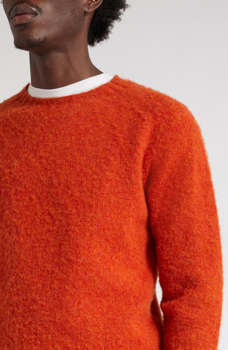 Drake's Brushed Wool Crewneck Sweater, Alternate, color, 