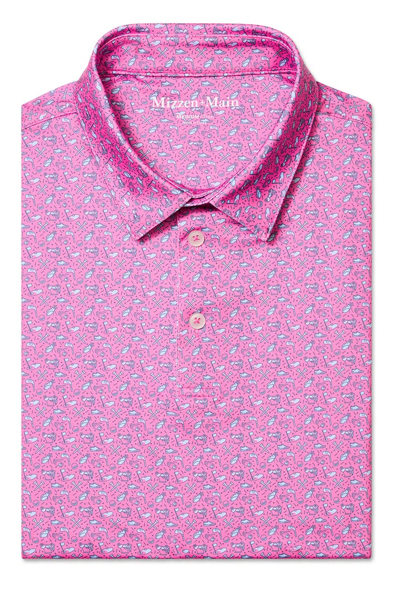 Versa Trim Fit Performance Golf Polo, Alternate, color, ELECTRIC PINK TAP IN