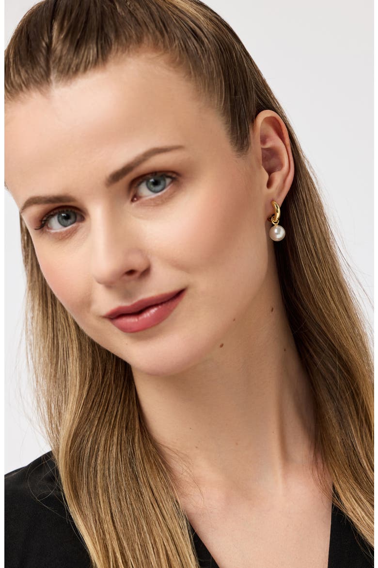 Pearl Drop Earrings - Maxine, Alternate, color, Gold