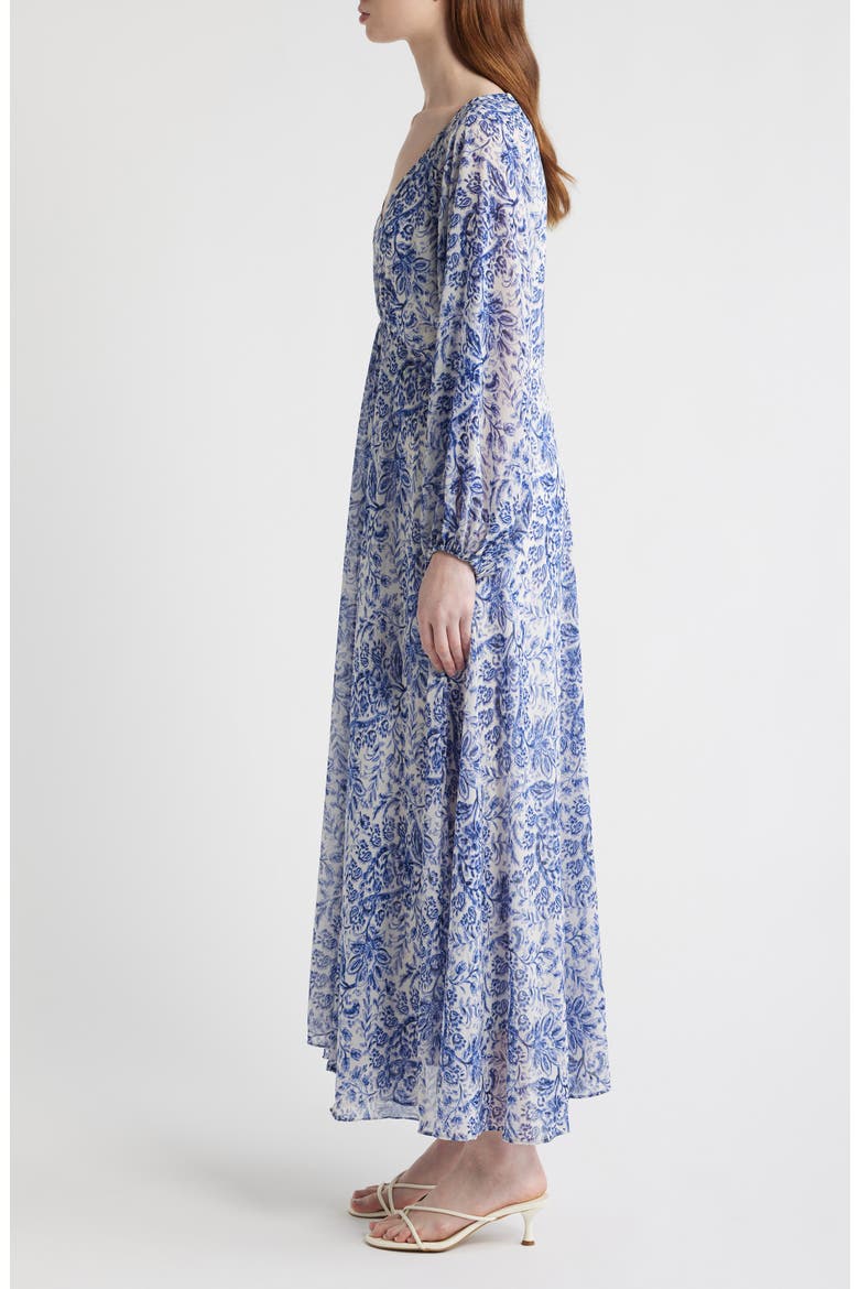 Open Circle Empire Waist Maxi Dress, Alternate, color, OPULENT BLUE