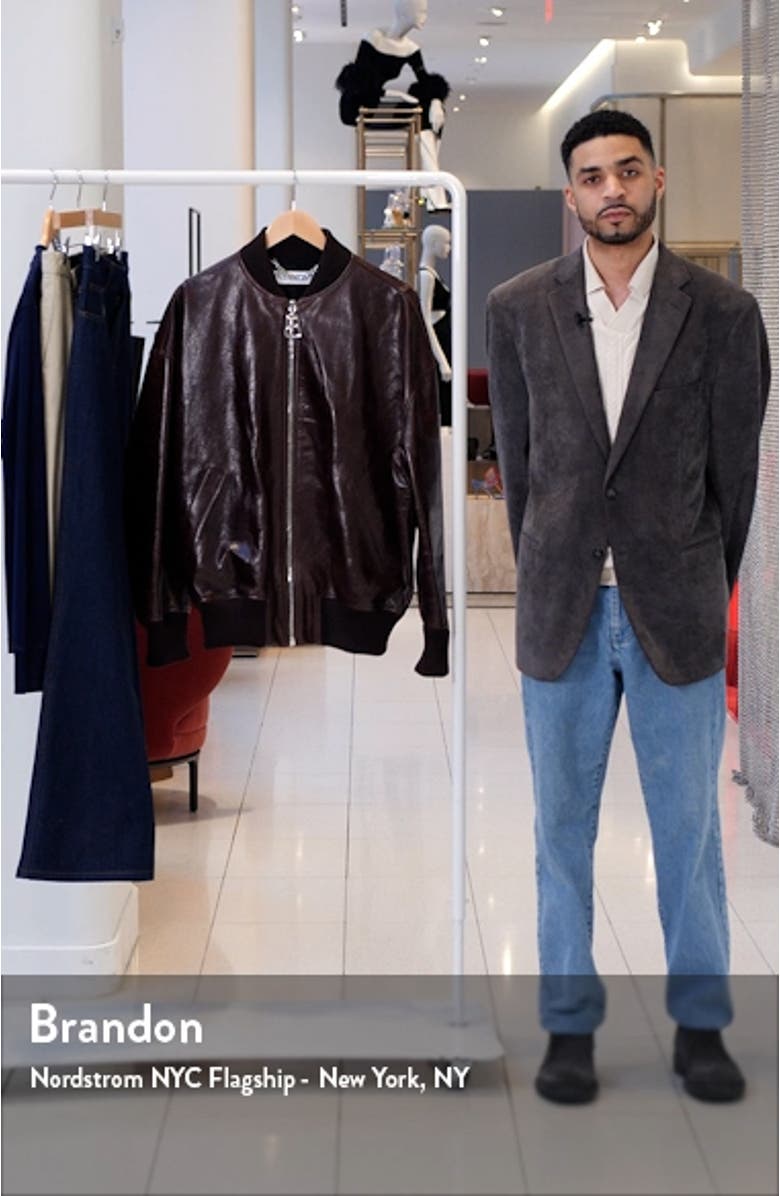 Puller Leather Bomber Jacket, sales video thumbnail