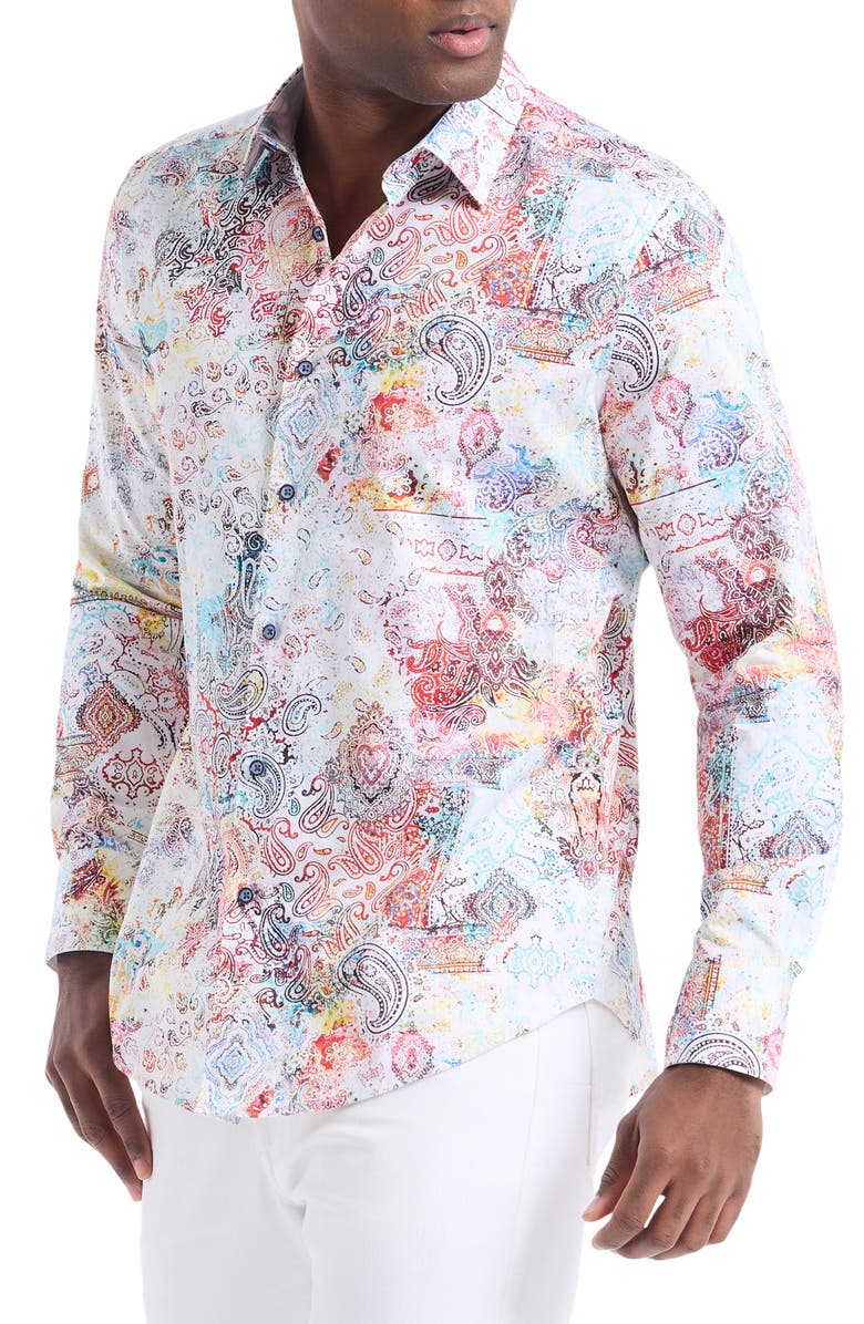 Robert Graham Mirta Long Sleeve Cotton Button-Shirt, Alternate, color, 