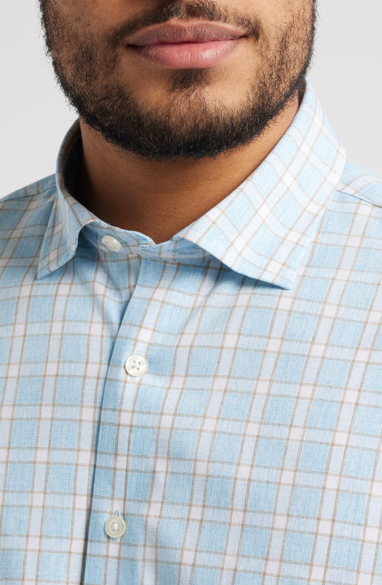 johnnie-O Burleigh Check Stretch Button-Up Shirt, Alternate, color, 