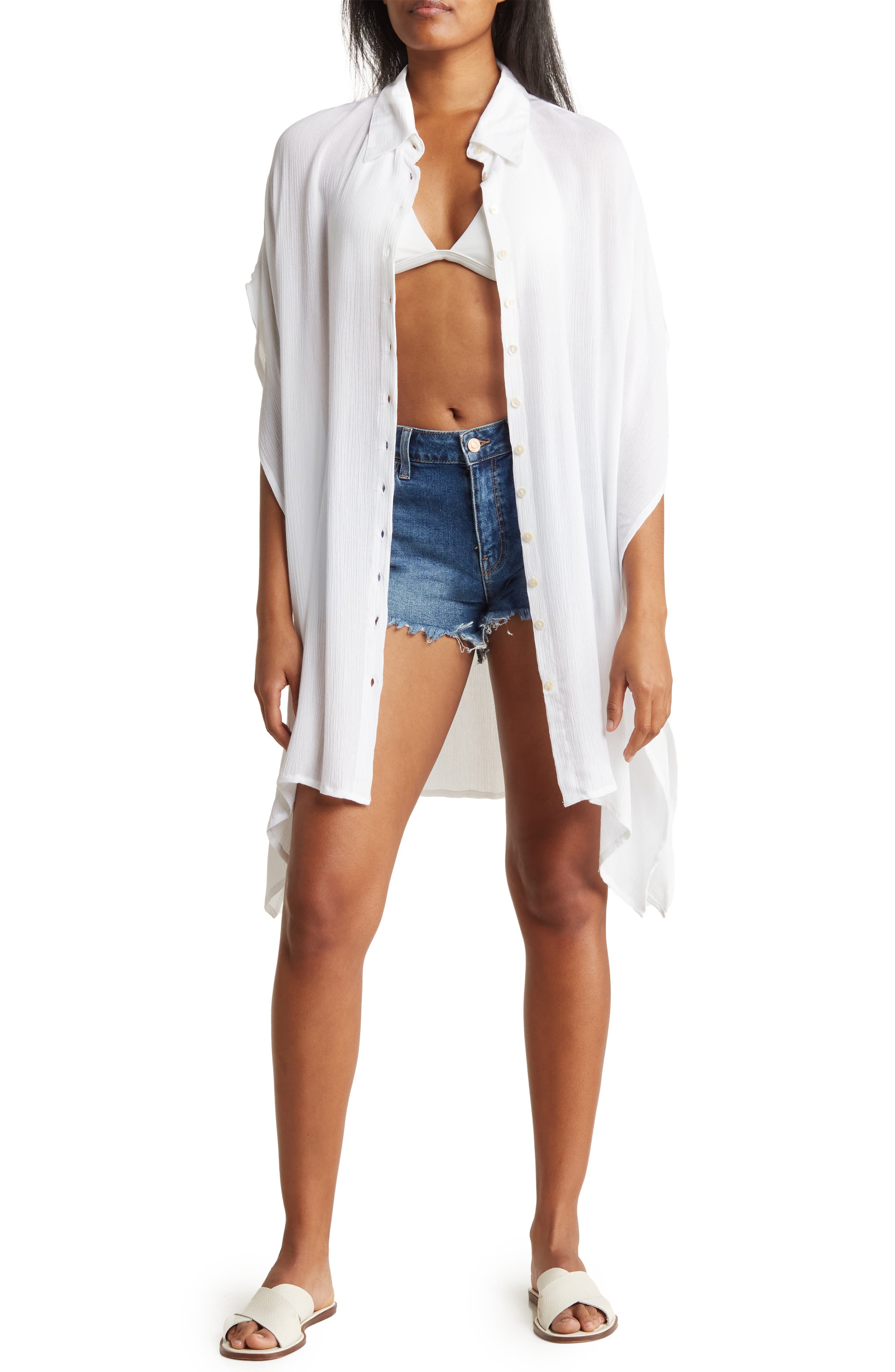 Sharkbite Button-Up Coverup - image 3