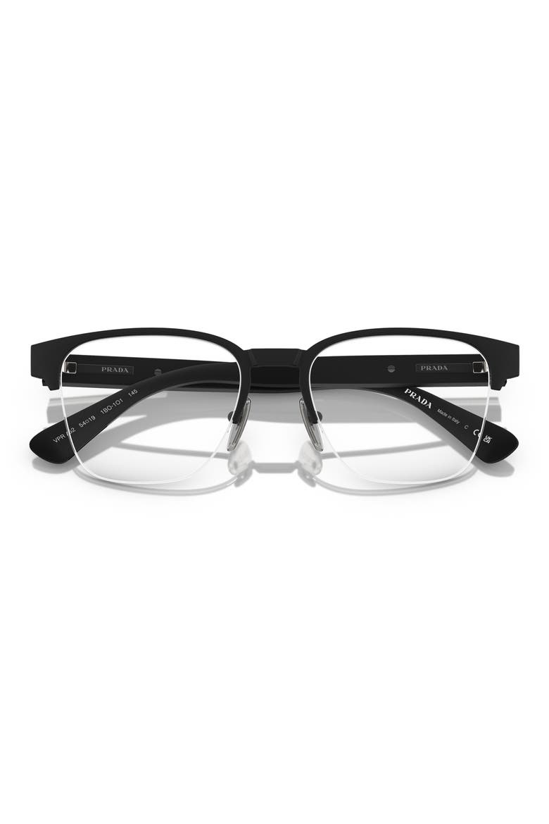 54mm Pillow Optical Glasses, Alternate, color, MATTE BLACK